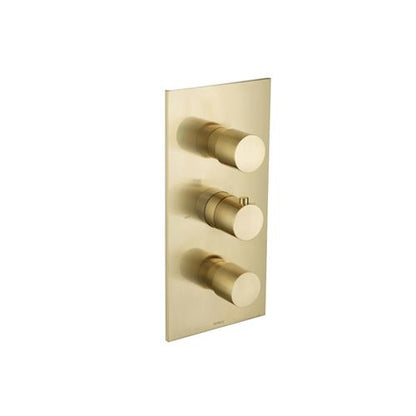 Flusso - 3/4 Inch Thermostatic Valve and Trim - 2 Outputs