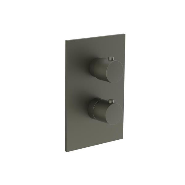 Flusso - 3/4  Inch Thermostatic Valve & Trim - With 2-Way Diverter - 2 Output