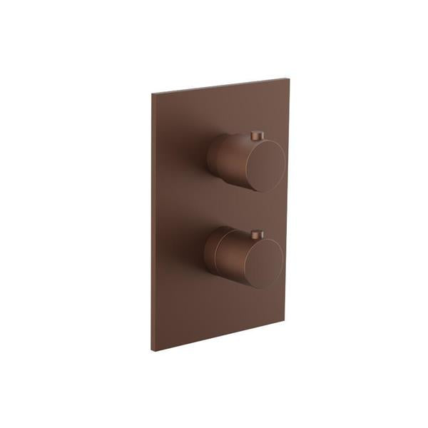 Flusso - 3/4  Inch Thermostatic Valve & Trim - With 2-Way Diverter - 2 Output