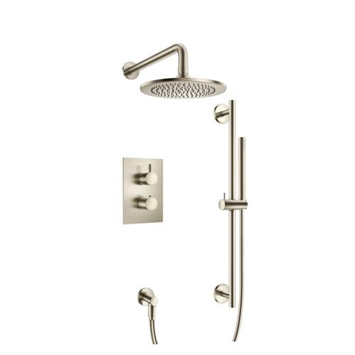 Flusso - Two Output Shower Set With Shower Head, Hand Held And Slide Bar
