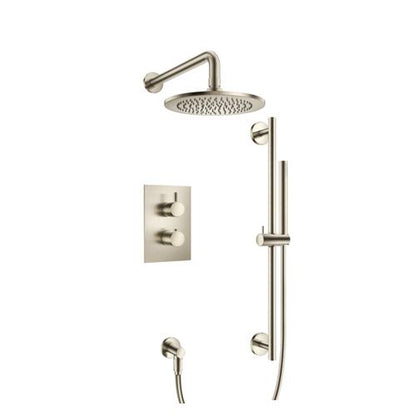Flusso - Two Output Shower Set With Shower Head, Hand Held And Slide Bar