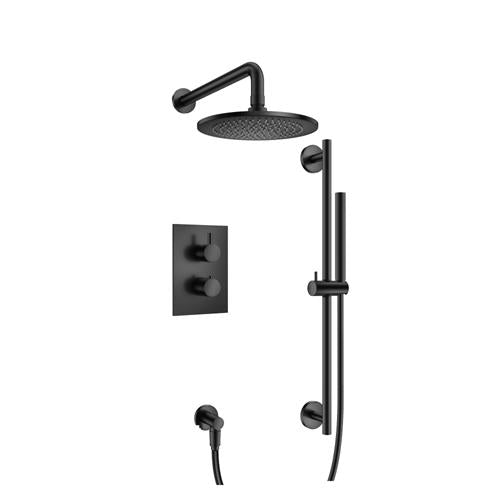Flusso - Two Output Shower Set With Shower Head, Hand Held And Slide Bar
