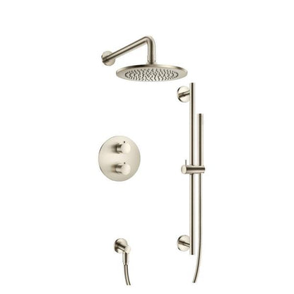 Flusso - Two Output Shower Set With Shower Head, Hand Held And Slide Bar