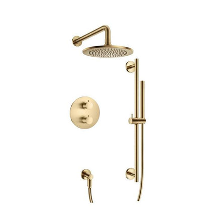 Flusso - Two Output Shower Set With Shower Head, Hand Held And Slide Bar