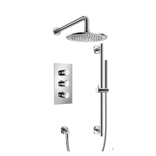 Isenberg - Two Output Shower Set With Shower Head, Hand Held And Slide Bar