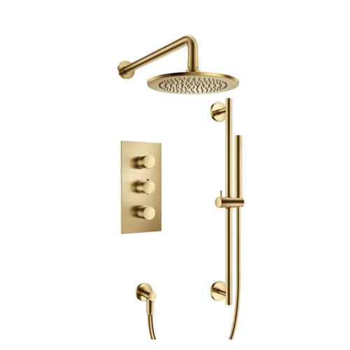 Isenberg - Two Output Shower Set With Shower Head, Hand Held And Slide Bar