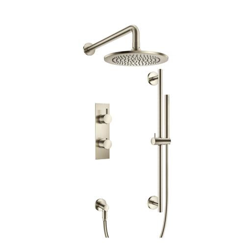 Flusso - Two Output Shower Set With Shower Head, Hand Held And Slide Bar