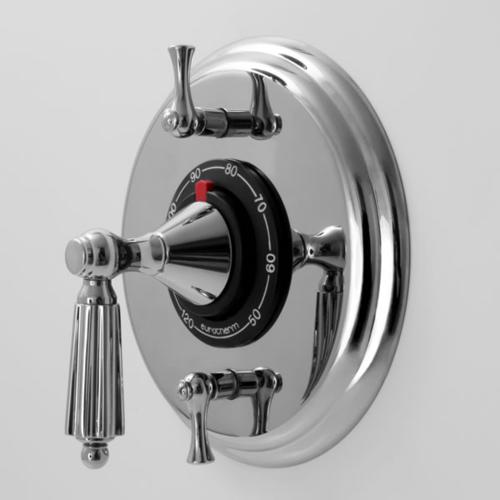 Sigma - 1/2 Inch Thermostatic Set, Two Volume Controls Trim Georgian