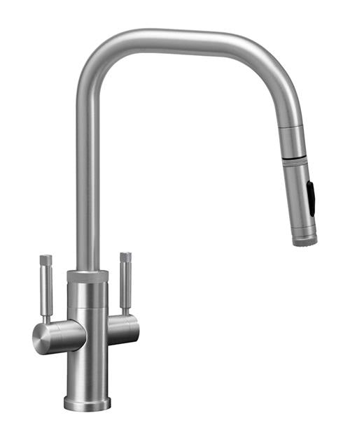 Waterstone - Fulton Industrial 2 Handle Plp Pulldown Faucet - Angled Spout - Toggle Spray