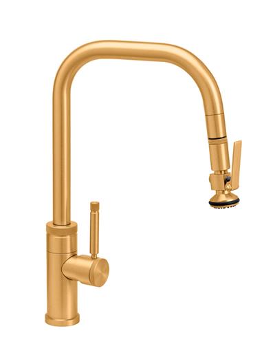 Waterstone - Fulton Industrial Plp Pulldown Faucet - Angled Spout - Lever Sprayer