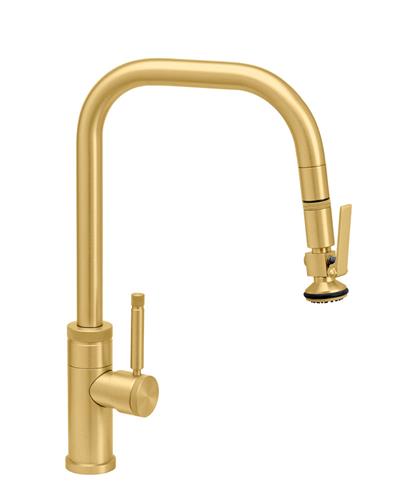 Waterstone - Fulton Industrial Plp Pulldown Faucet - Angled Spout - Lever Sprayer