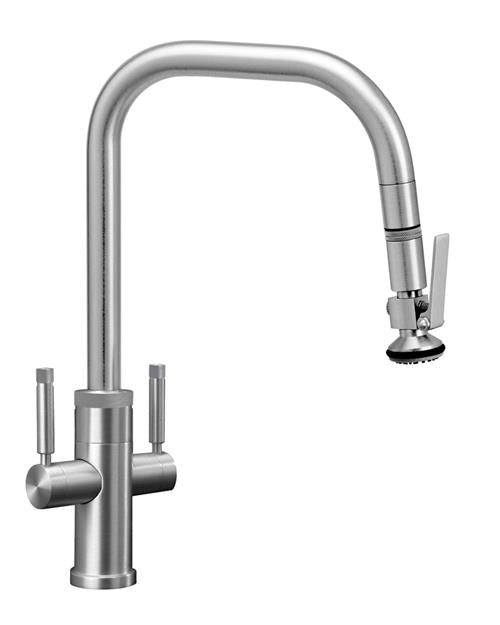 Waterstone - Fulton Industrial 2 Handle Plp Pulldown Faucet - Angled Spout - Lever Sprayer