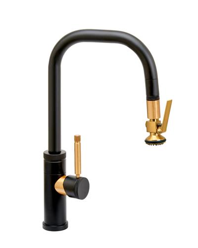 Waterstone - Fulton Industrial Prep Size Plp Pulldown Faucet - Angle Spout - Lever Sprayer