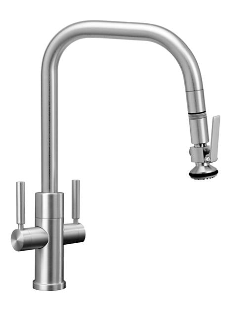 Waterstone - Fulton Modern 2 Handle Plp Pulldown Faucet - Angled Spout - Lever Sprayer