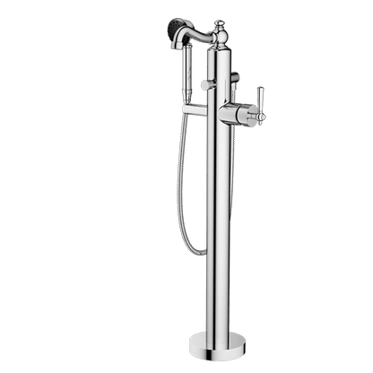 Santec - Lyra Trim - Floor Mount Tub Filler With Hand Shower