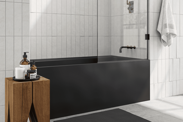 Wetstyle - Lab 60 X 30 X 19 Right and Back Wall Flanges Bathtub - Right Hand Drain