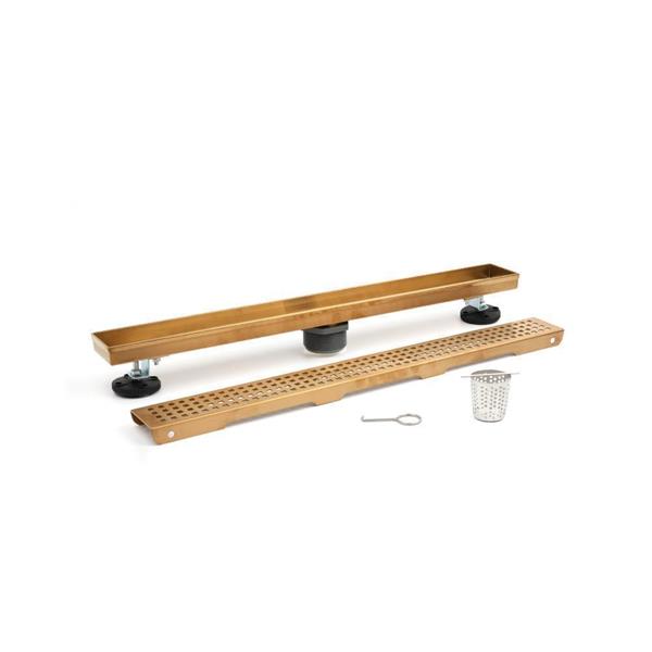 Flusso - 24 Inch Decorative Linear Drain with 2 Inch Outlet