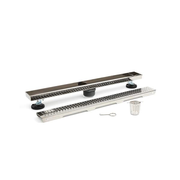 Flusso - 24 Inch Decorative Linear Drain with 2 Inch Outlet