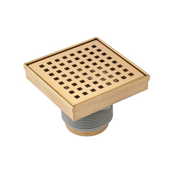 Flusso - 4 Inch Decorative Floor Drain with 2 Inch Outlet