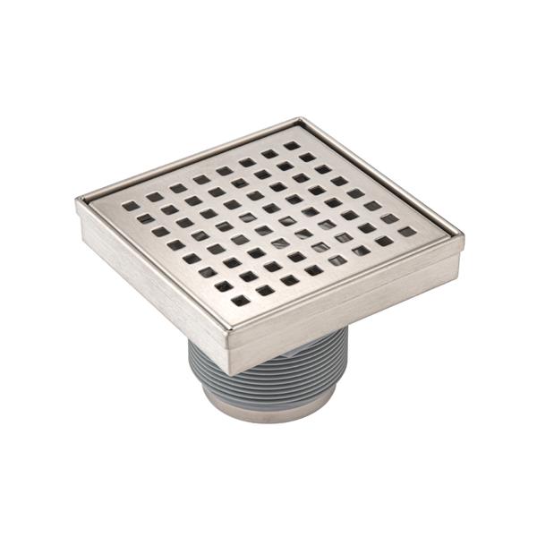 Flusso - 4 Inch Decorative Floor Drain with 2 Inch Outlet
