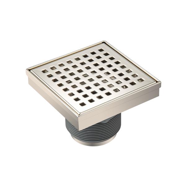Flusso - 4 Inch Decorative Floor Drain with 2 Inch Outlet
