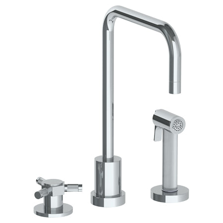 Watermark - Sutton Deck Mounted 3 Hole Kitchen Set - Includes Side Spray
