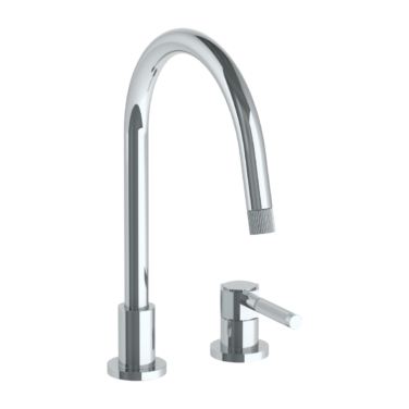 Watermark -Sutton Deck Mounted 2 Hole Gooseneck Kitchen Faucet - Includes Side Spray