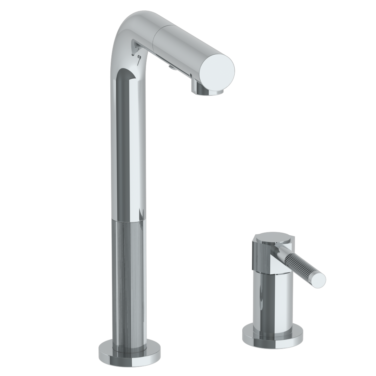 Watermark - Sutton Deck Mounted 2 Hole Square Top Kitchen Faucet with Pull Out Spray