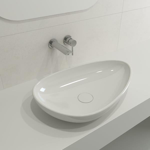 Bocchi - Etna Vessel Fireclay 23.25 in. with Matching Drain Cover