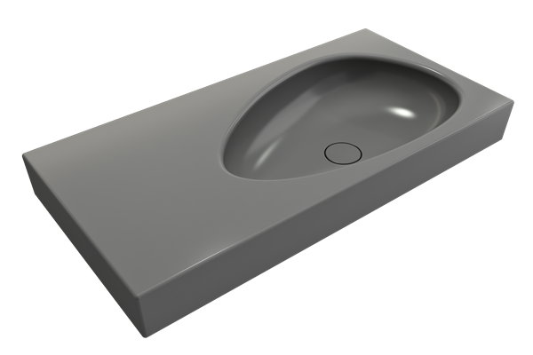 Bocchi - Etna Wall-Mounted Sink Fireclay 35.5 in. with Matching Drain Cover