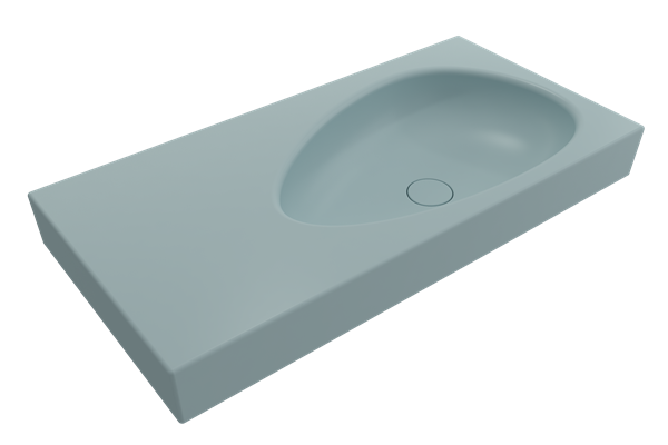 Bocchi - Etna Wall-Mounted Sink Fireclay 35.5 in. with Matching Drain Cover