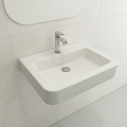 Bocchi - Parma Wall-Mounted Sink Fireclay 25.5 inch with Overflow
