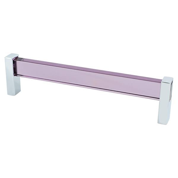 Berenson - Prism 160mm CC Purple Acrylic and Polished Chrome Pull