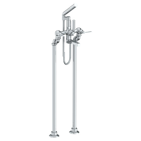 Watermark - H-Line Floor Standing Bath Set With Hand Shower
