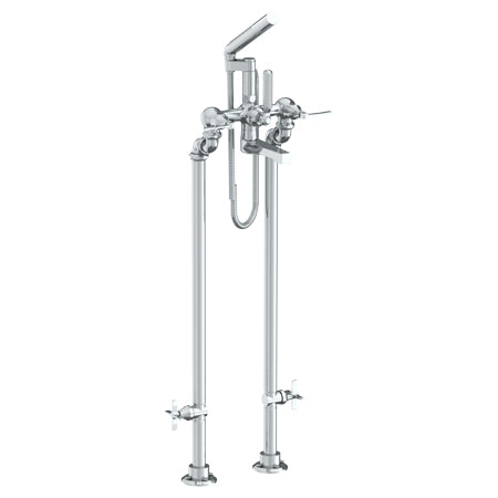 Watermark - H-Line Floor Standing Bath Set With Hand Shower And Shut-Off Valves