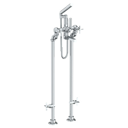 Watermark - H-Line Floor Standing Bath Set With Hand Shower And Shut-Off Valves