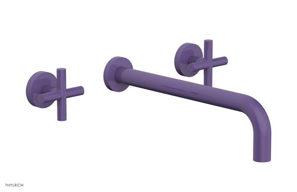 Phylrich - Transition Wall Lavatory Set 12 Inch Spout - Cross Handles