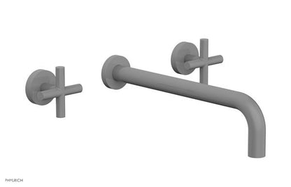 Phylrich - Transition Wall Lavatory Set 12 Inch Spout - Cross Handles