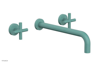 Phylrich - Transition Wall Lavatory Set 12 Inch Spout - Cross Handles