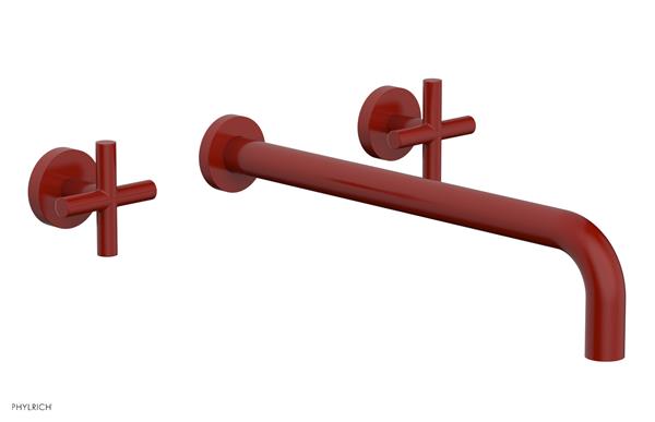 Phylrich - Transition Wall Lavatory Set 14 Inch Spout - Cross Handles