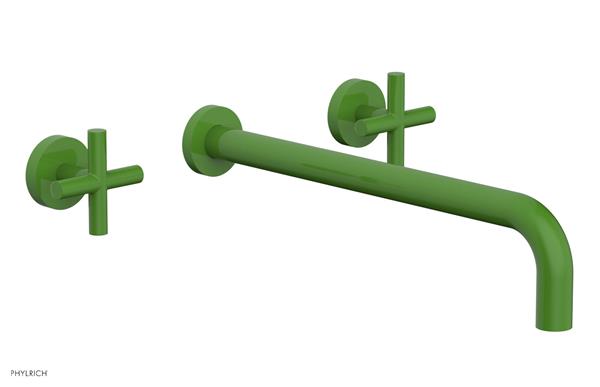 Phylrich - Transition Wall Lavatory Set 14 Inch Spout - Cross Handles