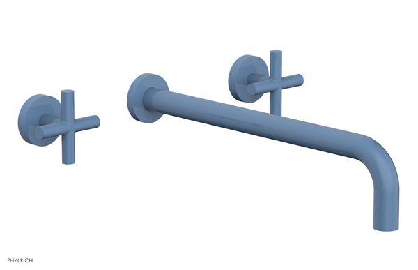 Phylrich - Transition Wall Lavatory Set 14 Inch Spout - Cross Handles