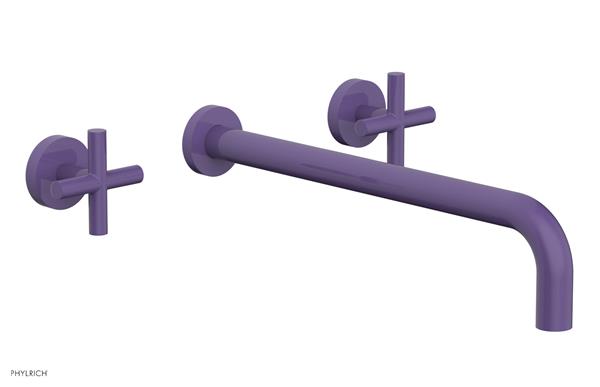 Phylrich - Transition Wall Lavatory Set 14 Inch Spout - Cross Handles
