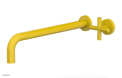 Phylrich - Transition 14 Inch Single Handle Wall Lavatory Set - Cross Handle