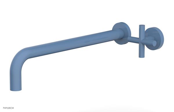 Phylrich - Transition 14 Inch Single Handle Wall Lavatory Set - Cross Handle