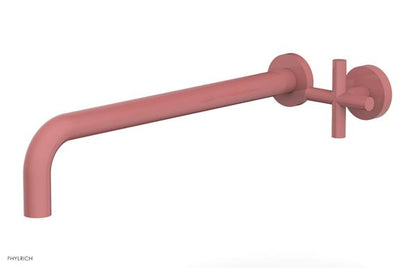 Phylrich - Transition 14 Inch Single Handle Wall Lavatory Set - Cross Handle