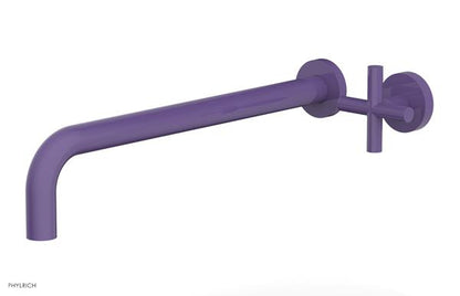 Phylrich - Transition 14 Inch Single Handle Wall Lavatory Set - Cross Handle
