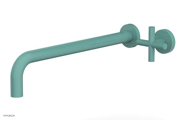 Phylrich - Transition 14 Inch Single Handle Wall Lavatory Set - Cross Handle