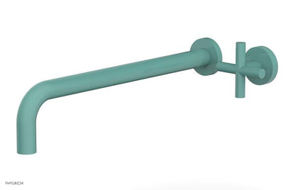 Phylrich - Transition 14 Inch Single Handle Wall Lavatory Set - Cross Handle