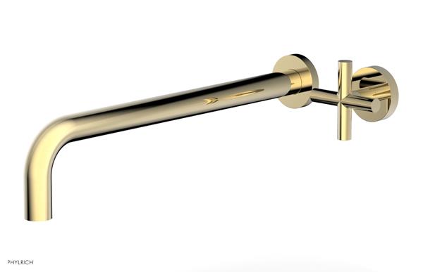 Phylrich - Transition 14 Inch Single Handle Wall Lavatory Set - Cross Handle